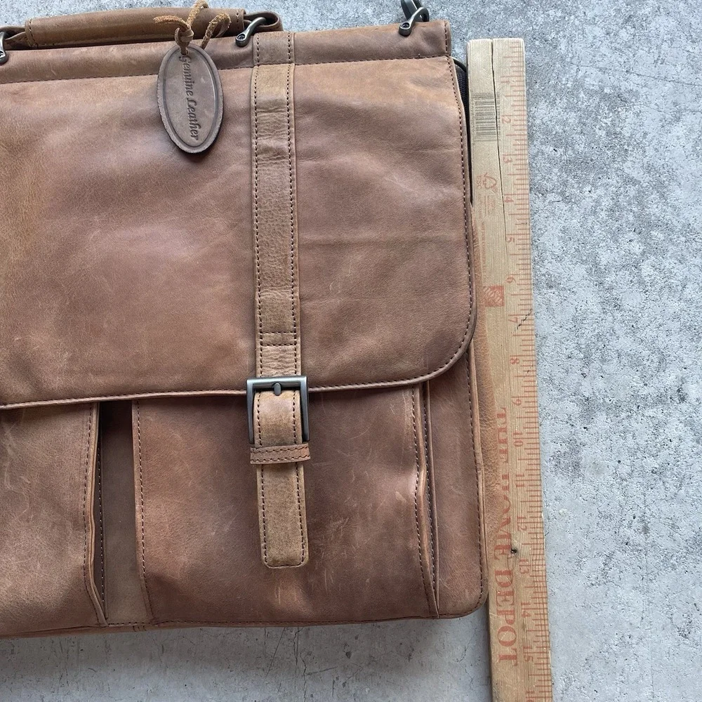 Wilson Genuine Leather Messenger Brown Sling Leather Briefcase Laptop Bag